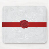 Extravagant Letter B Red Wax Siegel Ribbon Mousepad (Vorne)