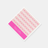 Extravagant Little Pink Floral Gemustert Serviette (Ecke)