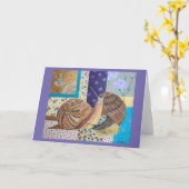 Extravagant Love snail design Karte (Gelbe Blume)