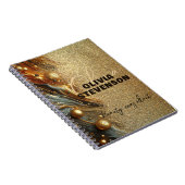 Extravagant Luxus Glam Gold Glittery Marmor Notizblock (Rechte Seite)