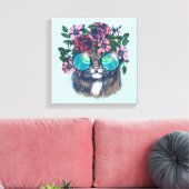 Extravagant Maine Coon Leinwanddruck (Insitu (Wohnzimmer))