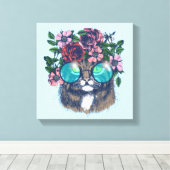 Extravagant Maine Coon Leinwanddruck (Insitu (Holzboden))