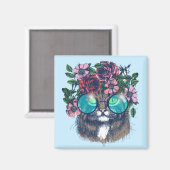 Extravagant Maine Coon Magnet (Vorderseite/Rückseite)