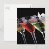 Extravagant Martinis Postkarte (Vorne/Hinten)
