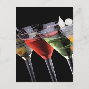 Extravagant Martinis Postkarte