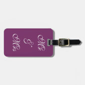 Extravagant Modern Mr. & Mrs. Luggage Tag Gepäckanhänger (Vorderseite horizontal)