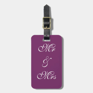 Extravagant Modern Mr. & Mrs. Luggage Tag Gepäckanhänger