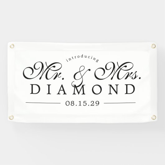 Extravagant Mr. and Mrs. Car Banner (Horizontal)