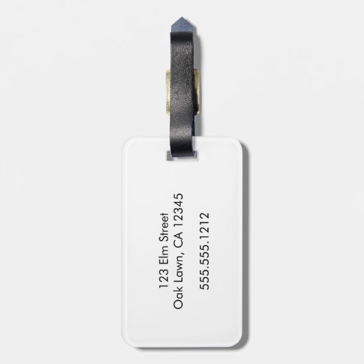 Extravagant & Mrs. Luggage Tag Gepäckanhänger (Rückseite vertikal)