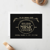 Extravagant Music Concert Chorus Einladung Schule (Vorderseite/Rückseite Beispiel)