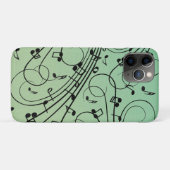 Extravagant Notes Green Music Design Case-Mate iPhone Hülle (Rückseite (Horizontal))