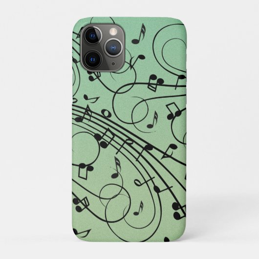 Extravagant Notes Green Music Design Case-Mate iPhone Hülle (Rückseite)