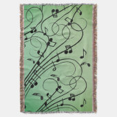 Extravagant Notes Green Music Design Decke (Vorderseite Vertikal)