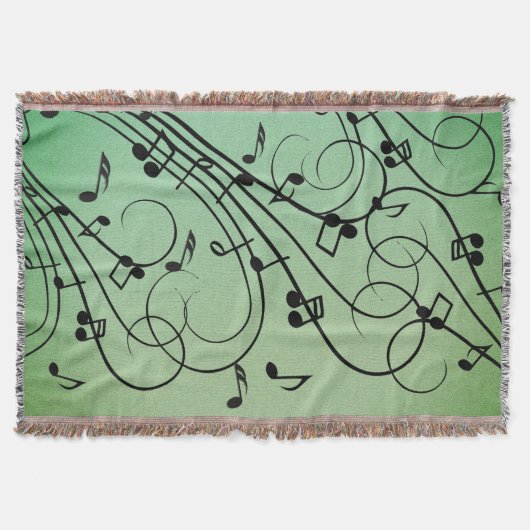 Extravagant Notes Green Music Design Decke (Vorderseite)