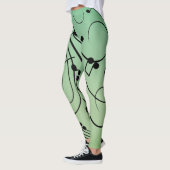 Extravagant Notes Green Music Design Leggings (Links)