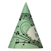 Extravagant Notes Green Music Design Partyhütchen (Links)