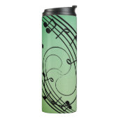 Extravagant Notes Green Music Design Thermosbecher (Nach links gedreht)