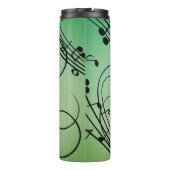 Extravagant Notes Green Music Design Thermosbecher (Rückseite)