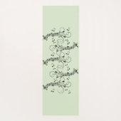 Extravagant Notes Green Music Design Yogamatte (Rückseite)