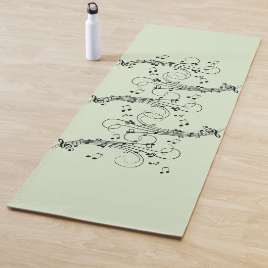 Extravagant Notes Green Music Design Yogamatte (Beispiel)