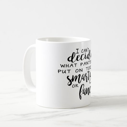 Extravagant oder Smarty keucht Tasse (Vorderseite Links)