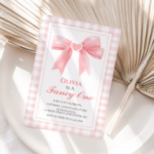 Extravagant One Pink Bow Preppy Coquette 1. Geburt