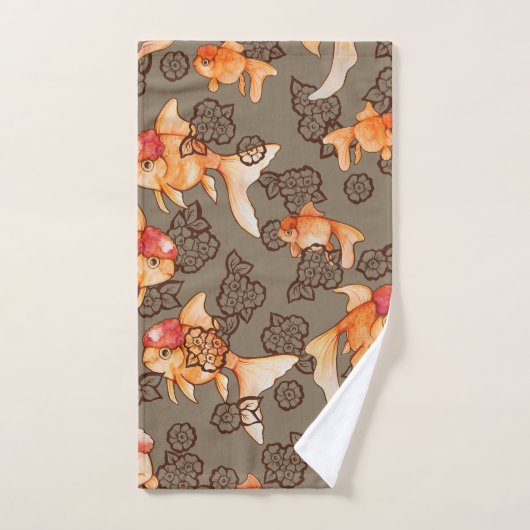 Extravagant Oranda Goldfish Badhandtuch Set (Handtuch)