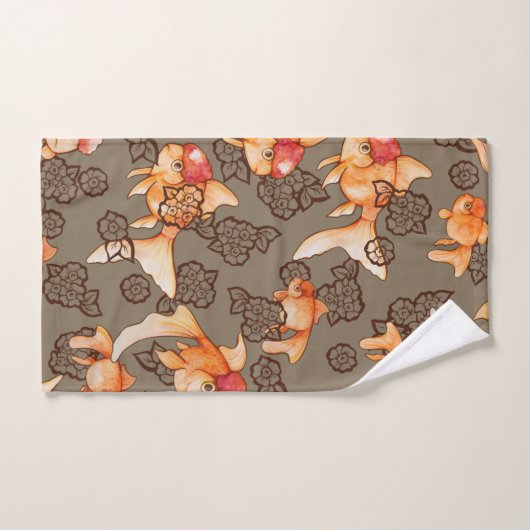 Extravagant Oranda Goldfish Badhandtuch Set (Handtuch)