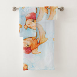 Extravagant Oranda Goldfish Badhandtuch Set