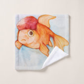 Extravagant Oranda Goldfish Badhandtuch Set (Waschlappen)