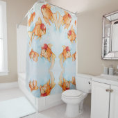 Extravagant Oranda Goldfish Duschvorhang (Beispiel)