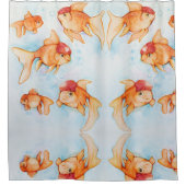 Extravagant Oranda Goldfish Duschvorhang (Vorderseite)