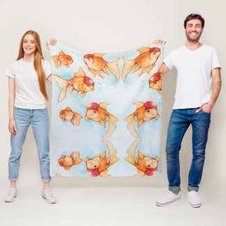 Extravagant Oranda Goldfish Fleecedecke