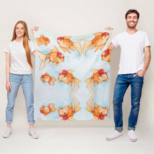 Extravagant Oranda Goldfish Fleecedecke (Beispiel)