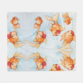 Extravagant Oranda Goldfish Fleecedecke (Vorderseite (Horizontal))