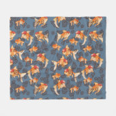 Extravagant Oranda Goldfish Fleecedecke (Vorderseite (Horizontal))