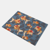 Extravagant Oranda Goldfish Fußmatte (Schrägansicht)