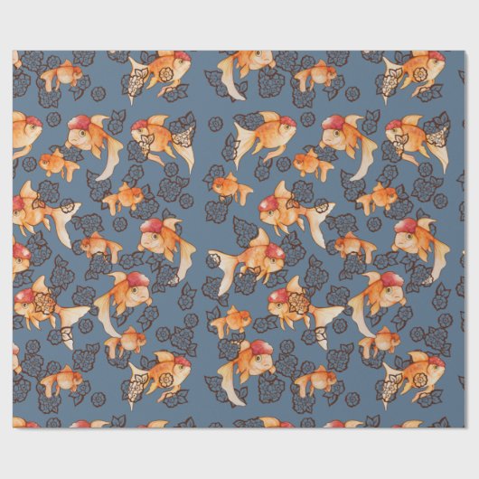 Extravagant Oranda Goldfish Geschenkpapier (Flach)