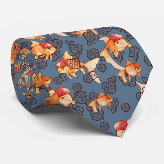 Extravagant Oranda Goldfish Krawatte (Gerollt)