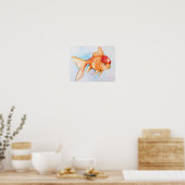 Extravagant Oranda Goldfish Poster (Küche)