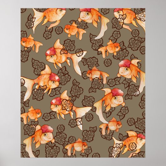 Extravagant Oranda Goldfish Poster (Vorne)