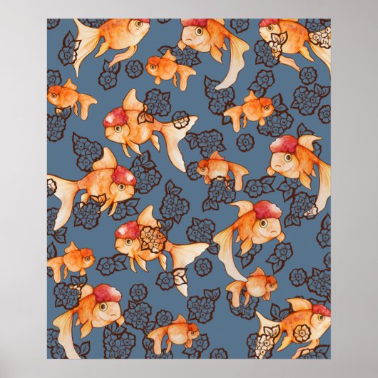 Extravagant Oranda Goldfish Poster (Vorne)