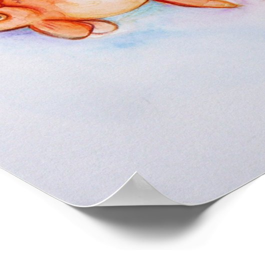 Extravagant Oranda Goldfish Poster (Ecke)