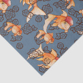 Extravagant Oranda Goldfish Seidenpapier (Ausschnitt)