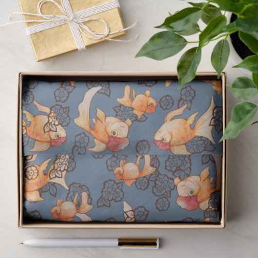 Extravagant Oranda Goldfish Seidenpapier (Geschenk)