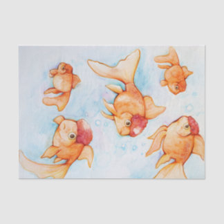Extravagant Oranda Goldfish Seidenpapier