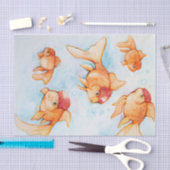 Extravagant Oranda Goldfish Seidenpapier (Handwerk)