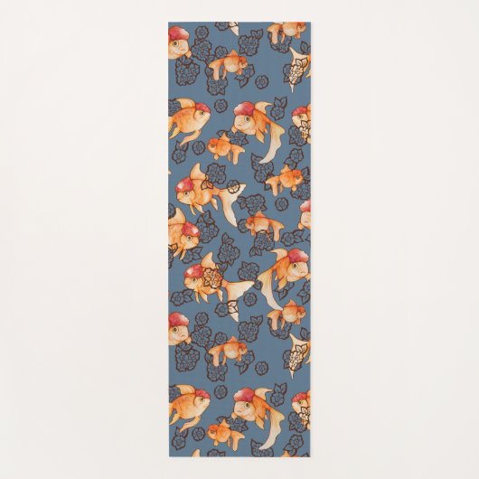 Extravagant Oranda Goldfish Yogamatte (Vorderseite)