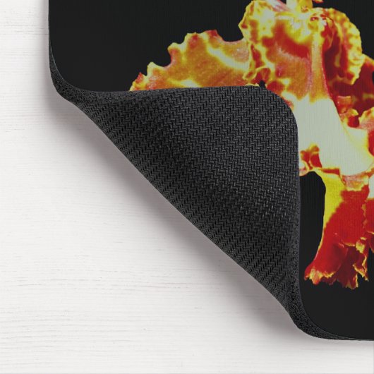 Extravagant Orange Orchid Blume Mousepad (Ecke)