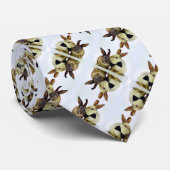 Extravagant Ostern Bunny Armani Satin Streifen Krawatte (Gerollt)